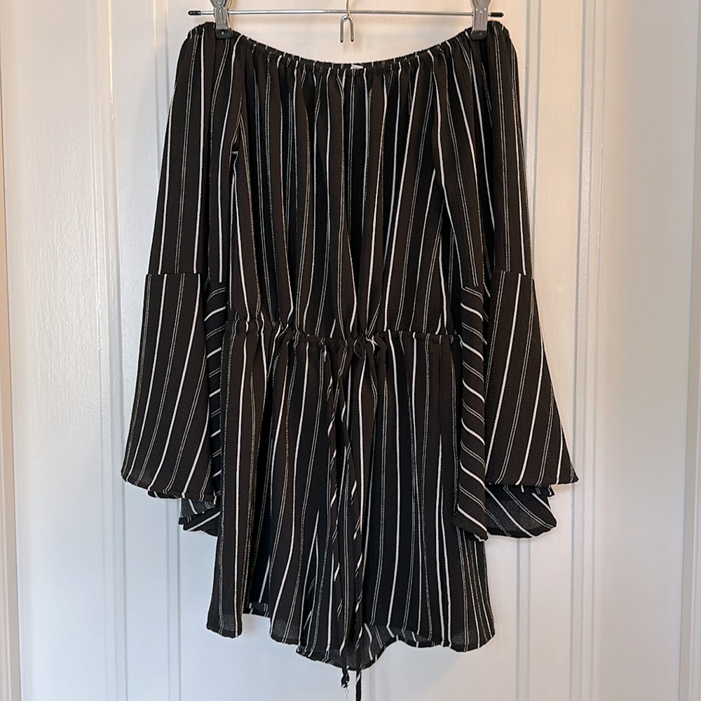 Ooh La Luxe Striped Playsuit / Romper Size Small